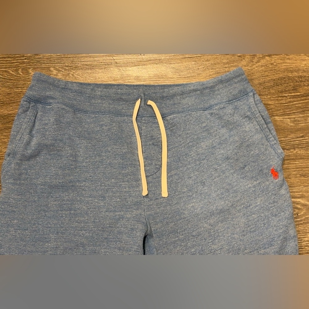 Ralph Lauren Light Blue Fleece Joggers with Red Logo Size XXL - Picture 5 of 6